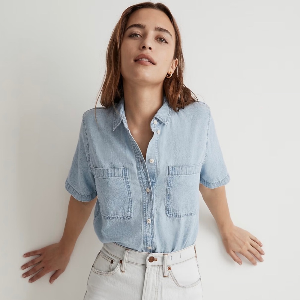 Madewell Chambray Camp Shirt M